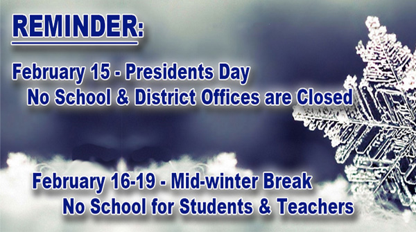 AuburnSD's tweet image. Remember, no school next week!  Enjoy the break!
#noschool #presidentsday #midwinterbreak #enjoy