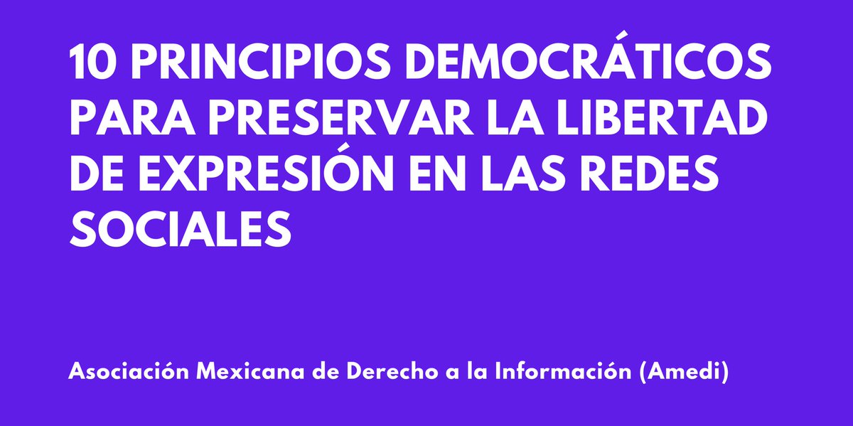 amedi_ac's tweet photo. #ComunicadoAmedi 👉 https://t.co/cAMm2ItHRR

🟣Estos 10 principios democráticos que propone @amedi tienen el objetivo de que sean los usuarios -no  por las empresas o los gobiernos- quienes tengan el poder y la libertad de expresarse en línea. https://t.co/c2pvbTNOhg