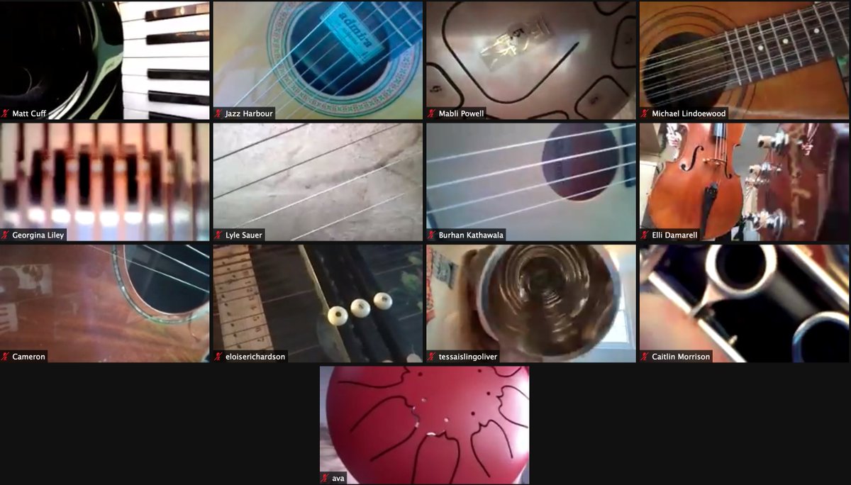 Level 4 today - letting the instruments tell the story... #rbcAM #BrufordCommunity <a href="/ActorMuso/">Actor Musicianship</a> <a href="/HuwParmenter/">Huw</a>