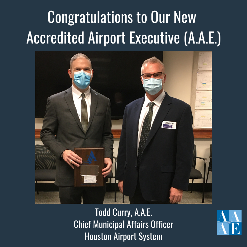 AAAEDelivers's tweet photo. Roses are ❤ violets are💙we have three new A.A.E.s to 🎉 with you! Congrats to our newest Accredited Airport Executives; Todd A. Curry, A.A.E. @AirportsHouston, Wade Cothran, A.A.E. @flyxna and Craig K., A.A.E. @AUStinAirport! 🛫👏 https://t.co/9wprFVzEi0