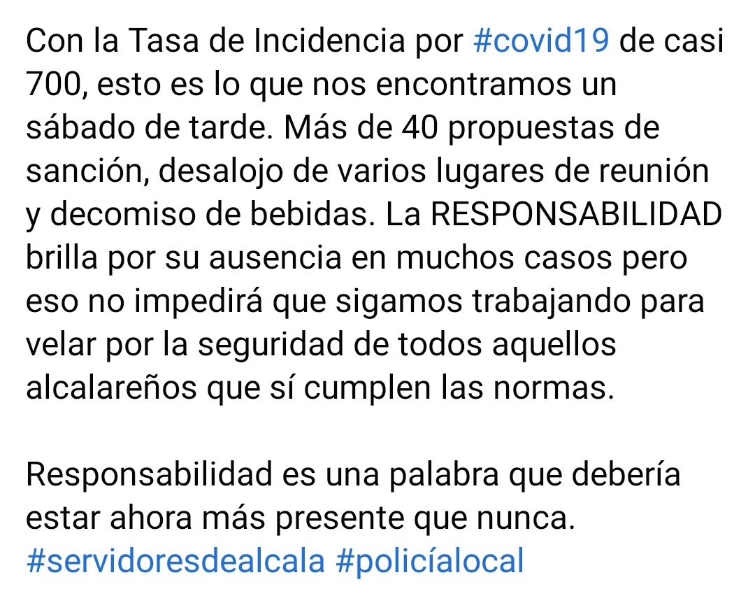 carta carrete Novelista Twitter \ Policia Local Alcalá de Guadaíra Tlf: 092 على تويتر: "La  RESPONSABILIDAD es cosa de TODOS https://t.co/ETZH22rl4s"
