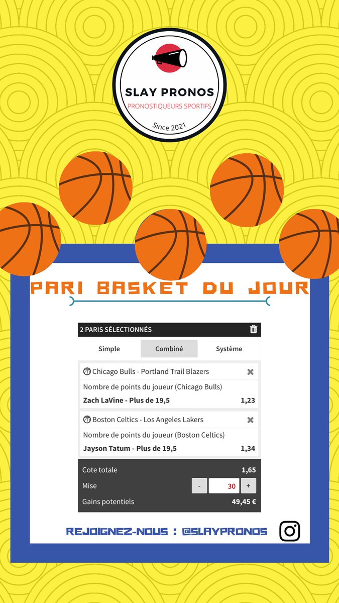 PronosSlay's tweet image. On vous tweet en exclu un NBA pour ce soir !!! 

Indice de confiance : 3,5/5 🍀

Bon match !🏀

#nba #basket#pronos#prono#show#win#argent#pronostiqueurs#instagram