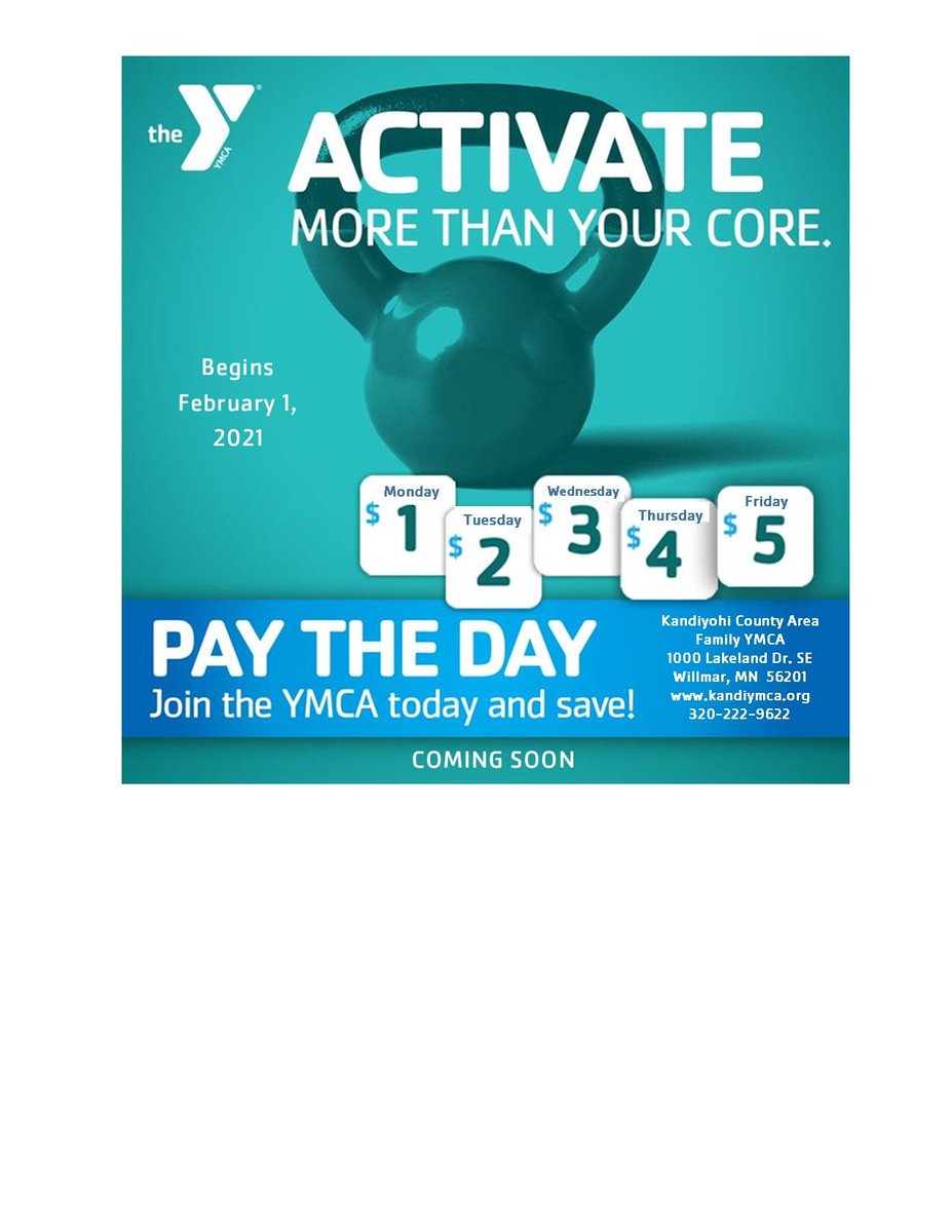 Kandiyohi County Area Family YMCA (@kandiymca) on Twitter photo 
