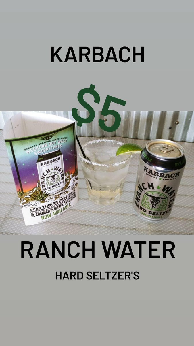 rings_rr's tweet image. Belly on up to the Bar and wet your weekend Whistle with *new Karbach Ranch Water Hard Seltzers! On sale all weekend for $5 #weekendspecial
