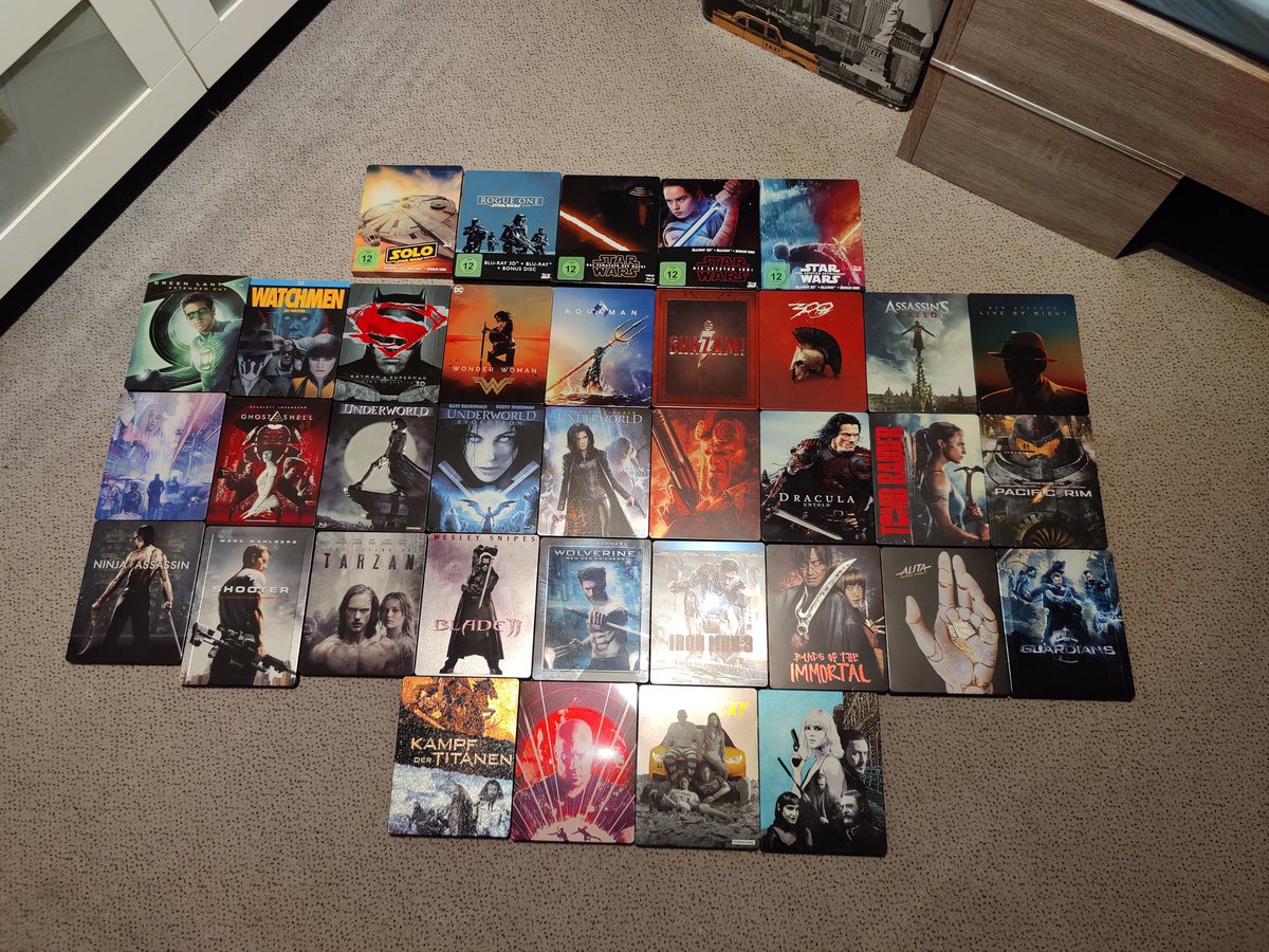 Did some reorganizing on my shelves and thought while I'm at it, I could take a pic of all my current movie steelbooks.
Many movies in between which weren't successful and also hated but I love them! :)
Pretty proud to own these. 
#steelbook #movie #collector
