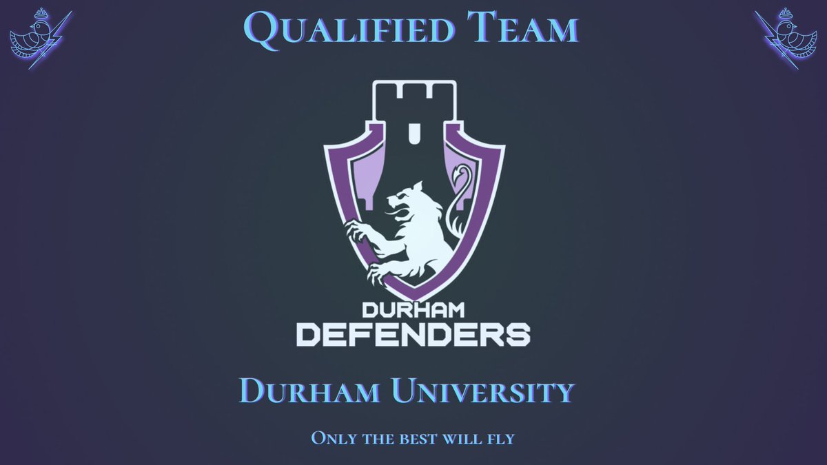 SocShowdownRL's tweet photo. 🎉Open Qualifiers are DONE!🎉

Thank you to all the teams who took part this week, and congratulations to our final qualified team, @DurhamEsports!

They'll join Group C alongside @LSUEsports, @UoLGamingSoc and @StaffsEsports.

Our Main Event is on Sunday, 07/02; don't miss it! https://t.co/tROlNzUkgB