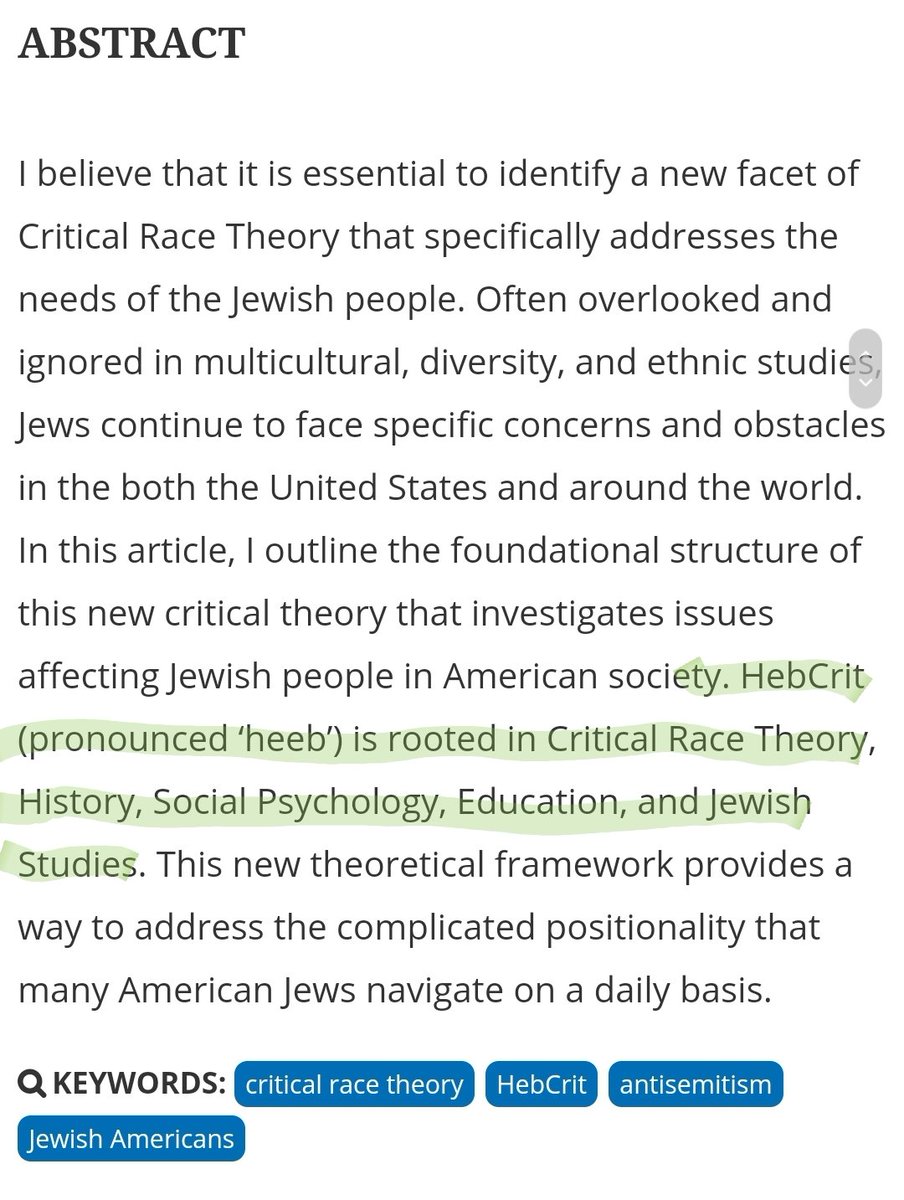7/This sort of racial garbage that come out of Critical Race Theory (the jewish version of which is called, I kid you not, Heeb Crit) creates anti-semitism.I don't know how you can read the work of people like Jennifer Peto and come to any other conclusion