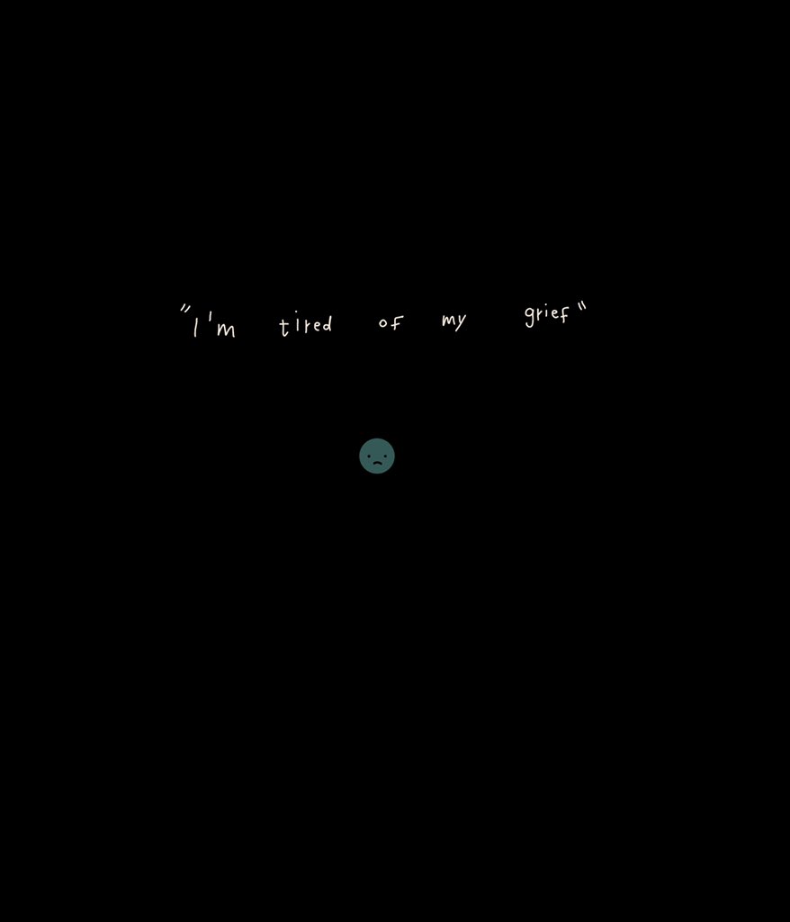 myOrangeheadd's tweet image. "I am tired of my grief"