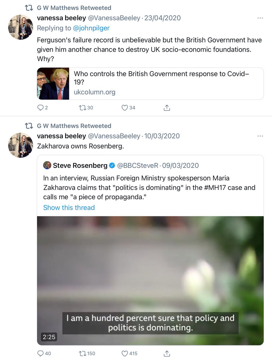 ...Then the pandemic hits, and Beeley shifts from a Syria focus and defending Russia to focus on Covid denial. Matthews follows...