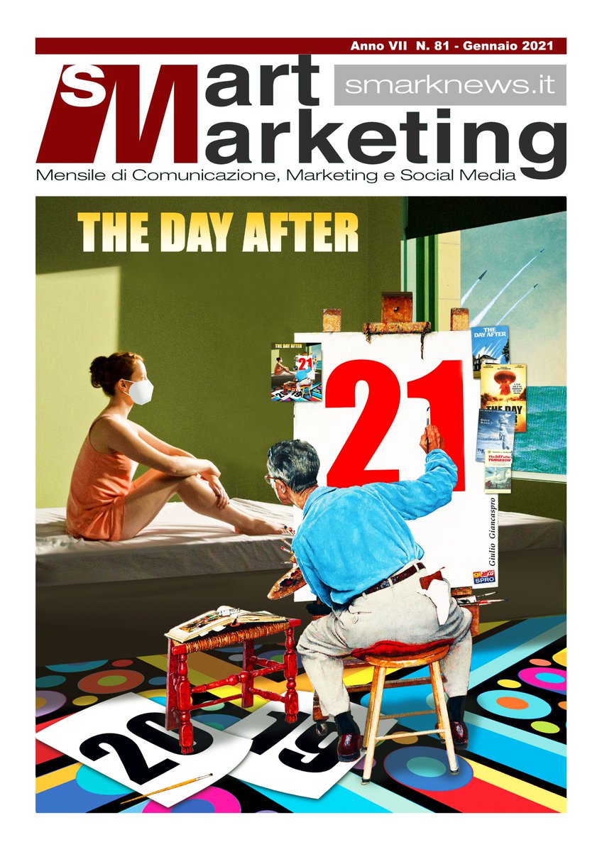 È on-line il nuovo numero: “The day after” > bit.ly/3crqA1U

Dopo un 2020 così pesante sotto tutti i punti di vista, il 2021 deve rappresentare, per tutti noi, l'alba di un nuovo inizio.

#marketing #comunicazione #social #smartmarketing #giornalismo #thedayafter #arte