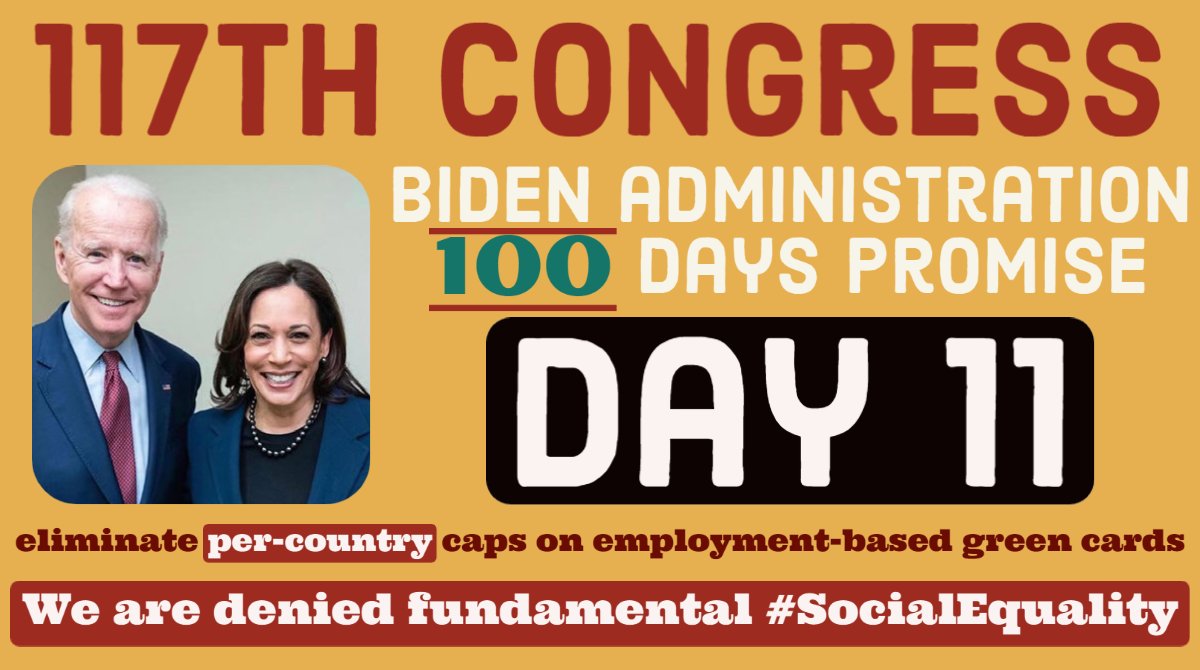GCBCoalition's tweet image. 📍Day '11' #SocialEquality

We are disenfranchised and discriminated against despite our skills and contributions. Our families are being denied certain rights based on the COUNTRY OF BIRTH. @POTUS @VP @PressSec @WHCOS @AliMayorkas @SenatorDurbin @LindseyGrahamSC #EqualityForAll