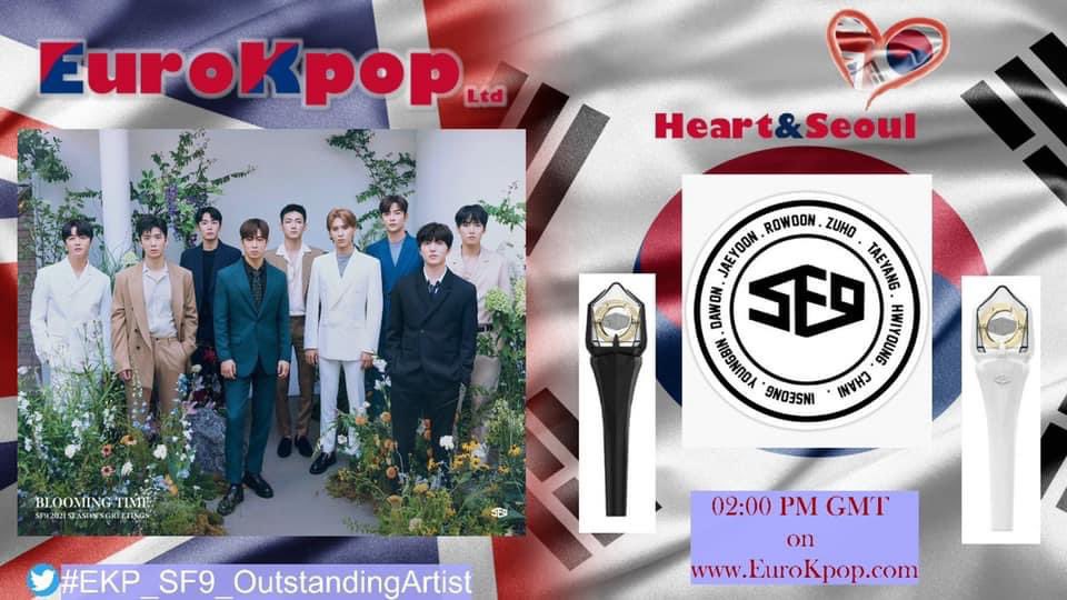 Tune in with us for our SF9 special Heart &amp; Seoul livestream on Sunday 31 January 2021 at 2:00 GMT on EuroKpop.com. We will be talking about the winners of the EuroKpop Award for Outstanding Artist - SF9. #EKP_SF9_OutstandingArtist #EuroKpop #SF9 #Fantasy