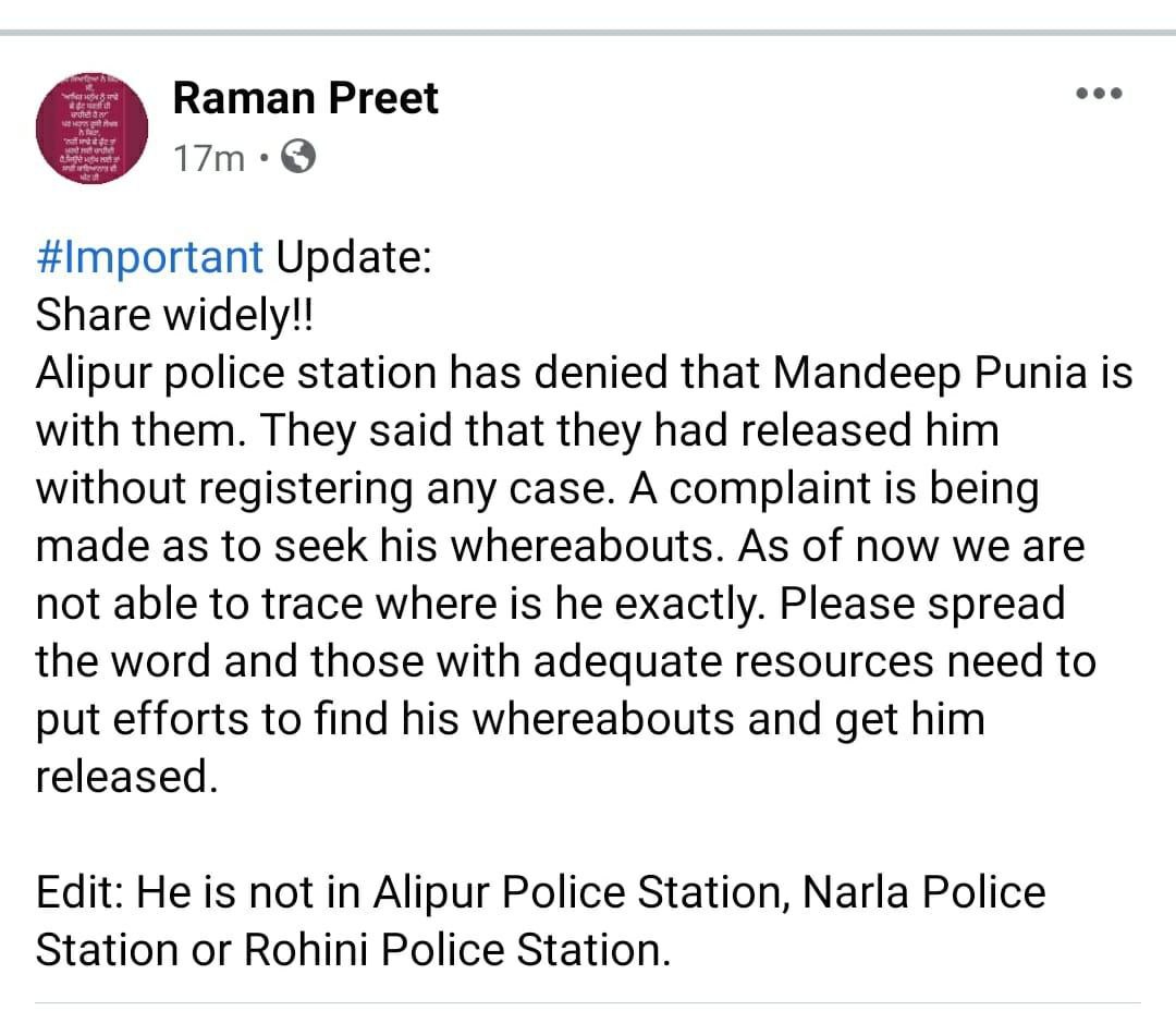 ranvijaylive's tweet photo. पत्रकार मनदीप मामले में अपडेट
#ReleaseMandeepPunia https://t.co/ANskNihoBS