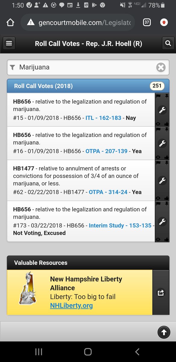 JRHoell's tweet photo. @ydbeep Roll call votes indicate otherwise
#NotAUser
#WarOnDrugsFailed
FWIW, I worked at a drug rehab almost 30 years ago, there are better ways to solve the issue of abuse. https://t.co/4KYSOABBIX
