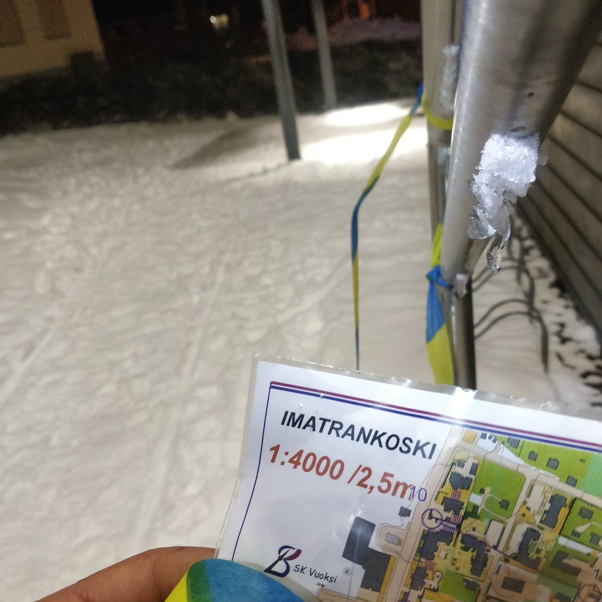 Etelä-karjalan nuorisosuunnistuksen sprintti harjoituksen rastit paikoillaan huomista varten #treeni #imatrankoski