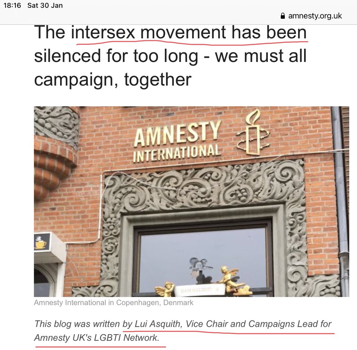 And of course Lui is here dragging intersex people into their arguments.  Is there any organisation that has managed to resist the brigading of their organisations by lobby groups?