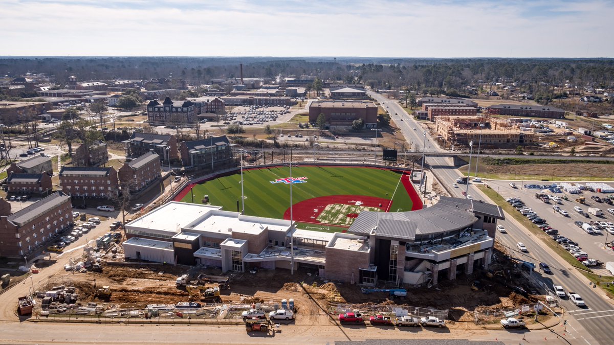 lkguice's tweet photo. Views of @LATechBSB JC Love Field and Pat Patterson Park as being reconstructed following destruction by the 4/25/2019 EF3 tornado. Incredible work done in a short period of time thanks to support by so many. https://t.co/vqOywqaAPV