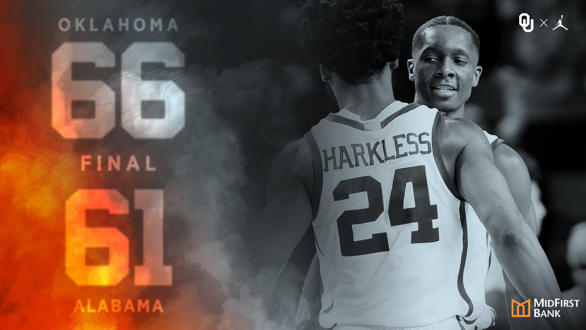BOOMER‼️

Oklahoma knocks off No. 9 Alabama for its third straight top-10 win!

#BoomerSooner