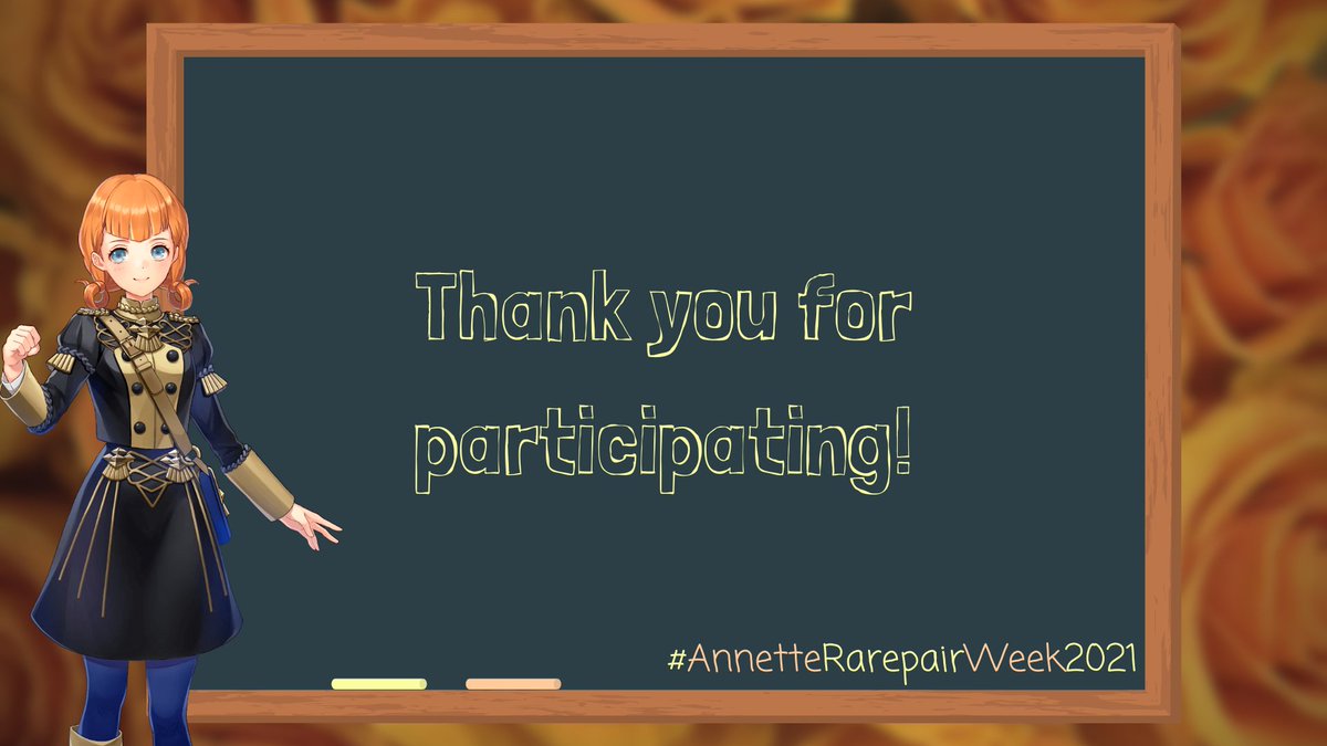 annetterprwk's tweet photo. Thank you for participating in #AnnetteRarepairWeek2021, you all had such wonderful content! This account will serve as an archive for Annette Rarepair content, and we may plan another week in the future. https://t.co/Vi42EJMVAX