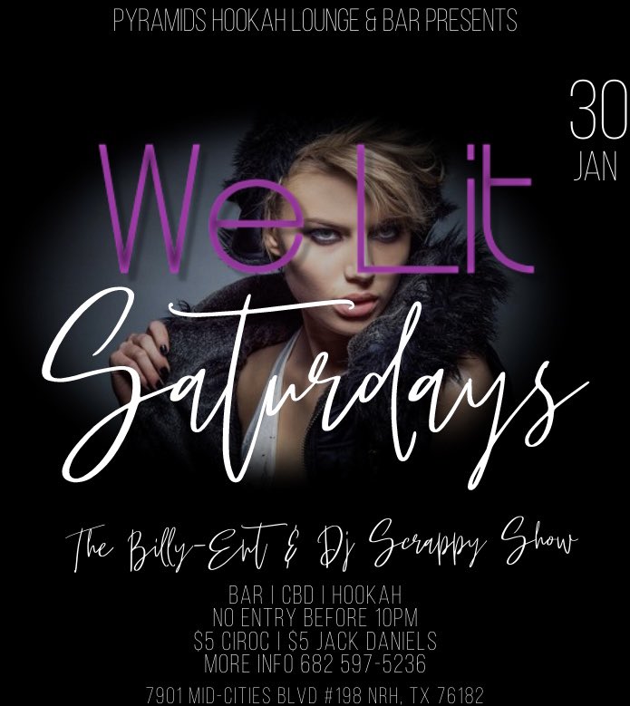 BILLY_ENT's tweet photo. Tonight’s Play
@PyramidsHookah_ 
Everybody Free Before 10pm https://t.co/Yp4jITCo8o