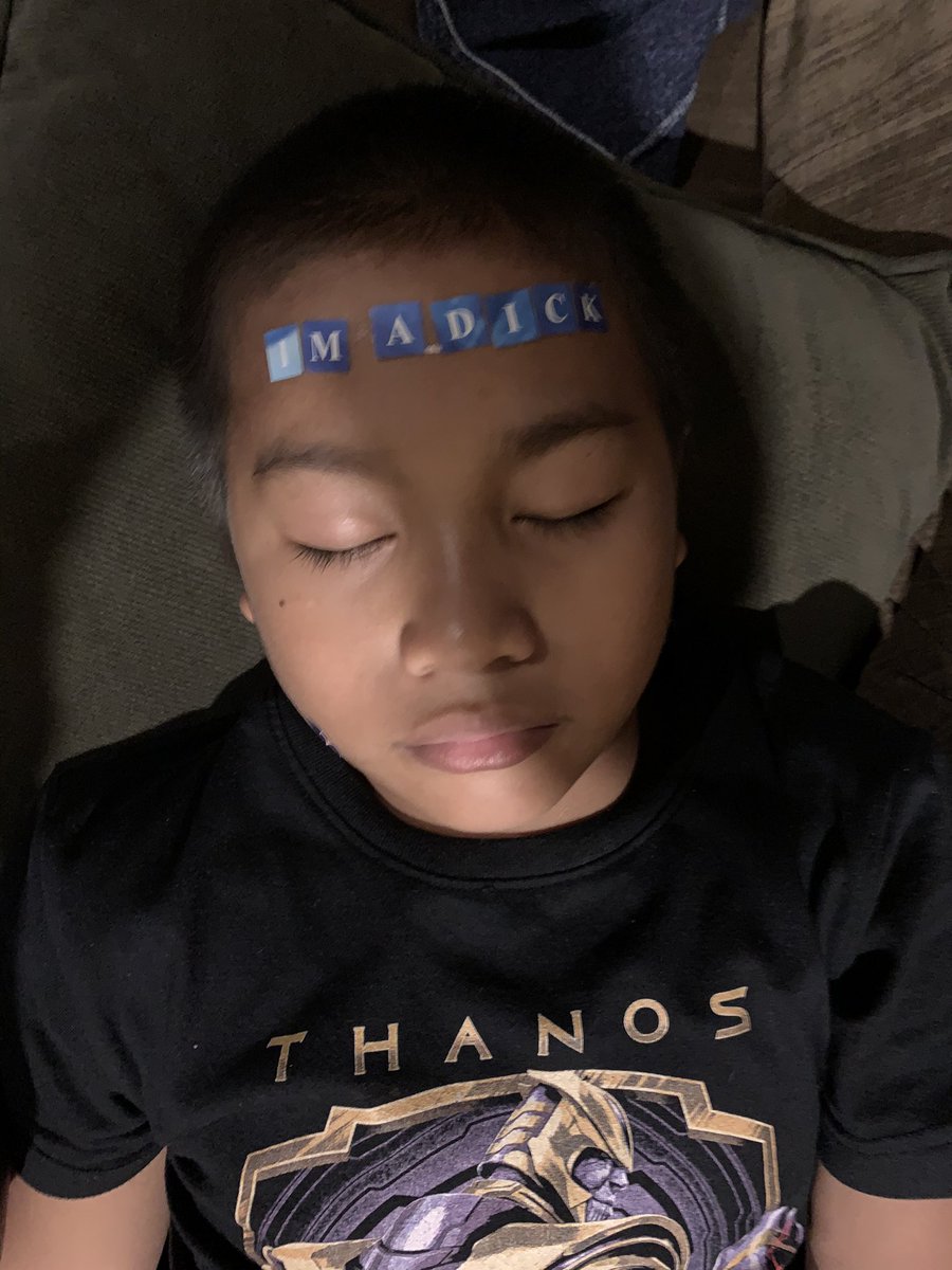 Never fall asleep when your older brother has a new set of stickers from school 🤣🤣