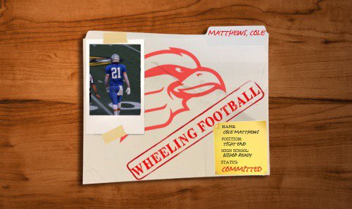 ColeMatthews181's tweet photo. 100% committed💪@coachcut @ReadyAthletics @WheelingU_FB https://t.co/pXiP2iDqli