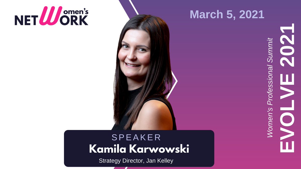 EVOLVE Summit Speaker Announcement: Kamila Karwowski!✨
 
Kamila Karwowski is currently the Strategy Director at <a href="/Jan_Kelley/">Jan Kelley</a> and has become a sought-after bilingual brand management and stakeholder relations specialist. Learn more: bit.ly/2NRHs7R

#HamOnt #VirtualEvents
