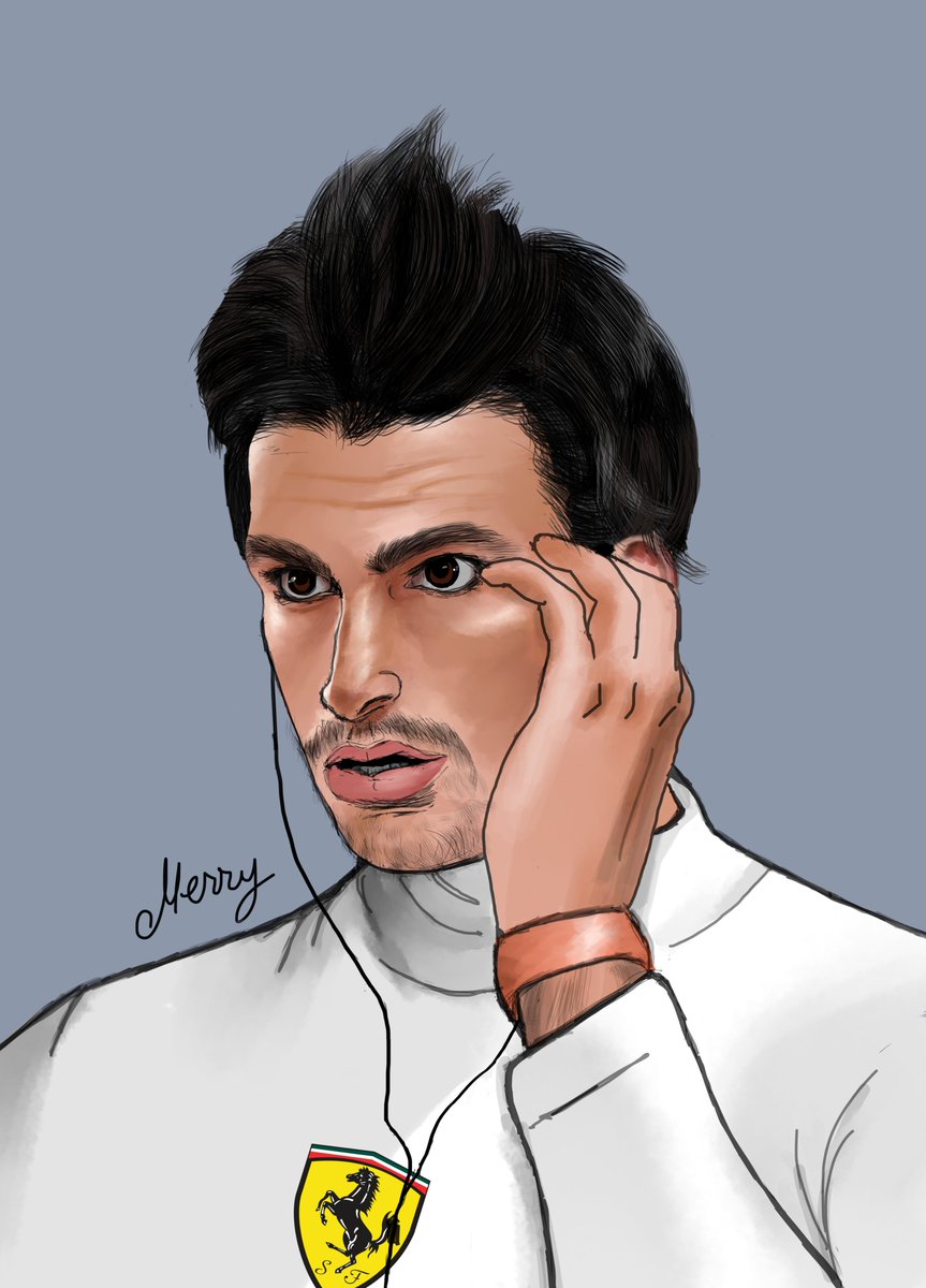 merryfcbm's tweet photo. Made some fan art of @Carlossainz55 🌶️

#f1 #carlossainz #scuderiaferrari #art #digitalart https://t.co/CxXVcTcF7t