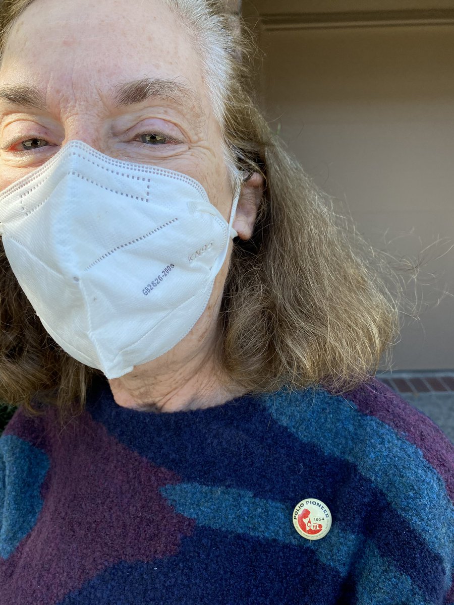 My mom and her polio vaccine pin