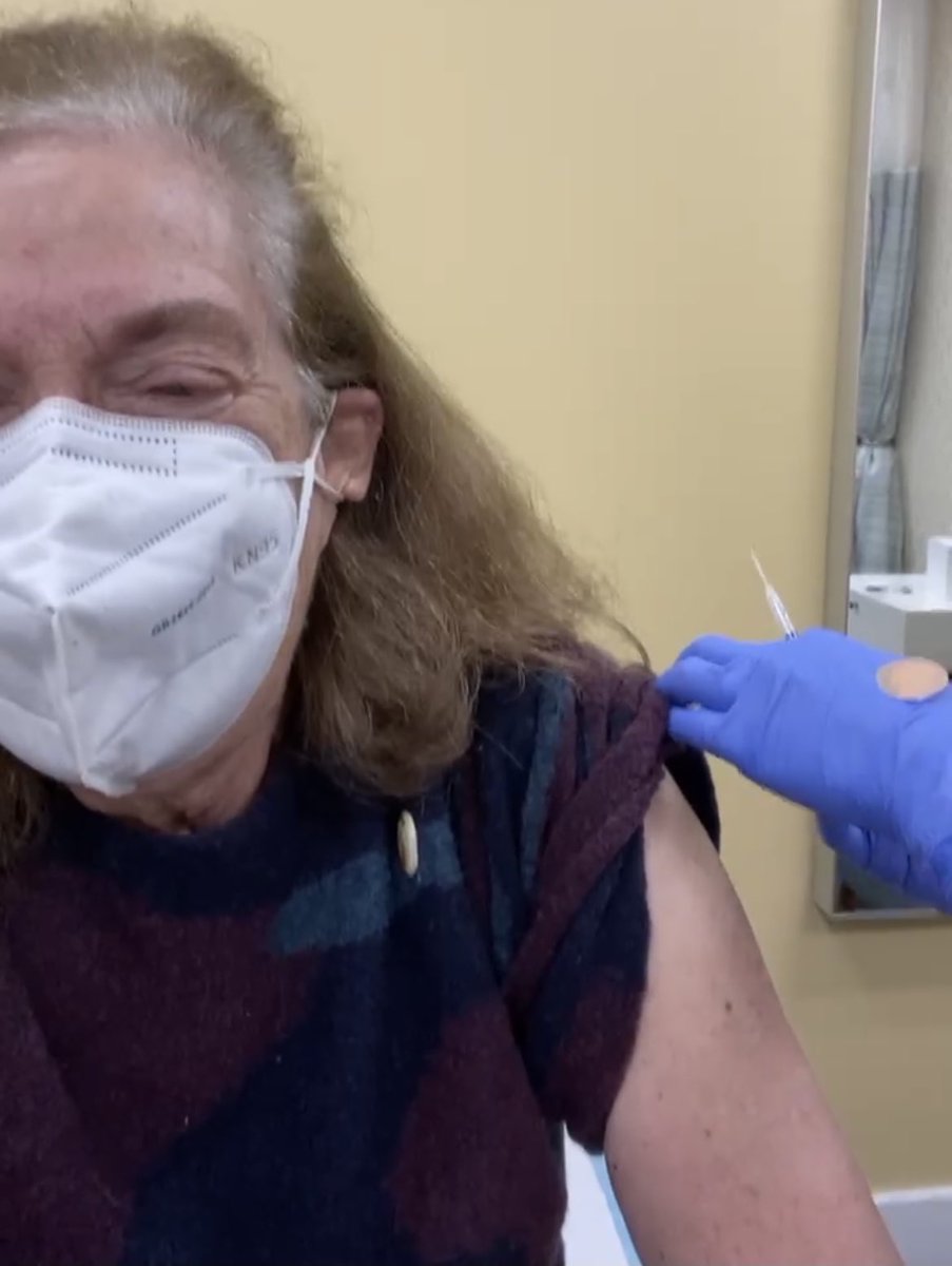 Mom gets her COVID protector!