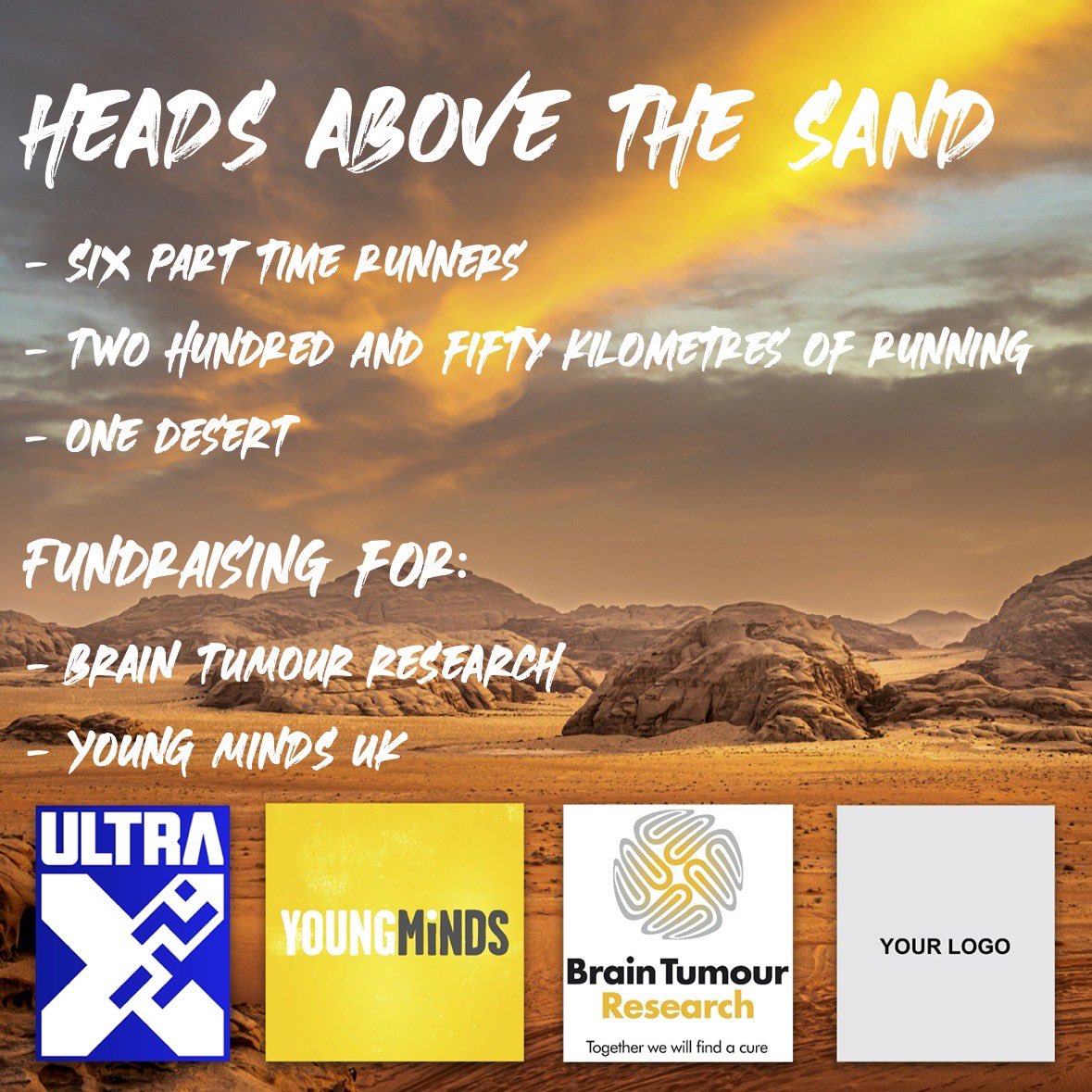Excited and nervous for the <a href="/ultraxco/">ULTRA X</a> 50km virtual qualifier today! Building up to an epic adventure in the Jordan Desert later this year raising money for <a href="/YoungMindsUK/">YoungMinds</a> <a href="/braintumourrsch/">Brain Tumour Research</a> ! Follow our training at instagram.com/heads_above_th… #ultraxjordan