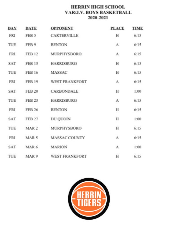 Tigers open up the season against Carterville at Memorial Gymnasium on Friday at 6:15! #TigerNation