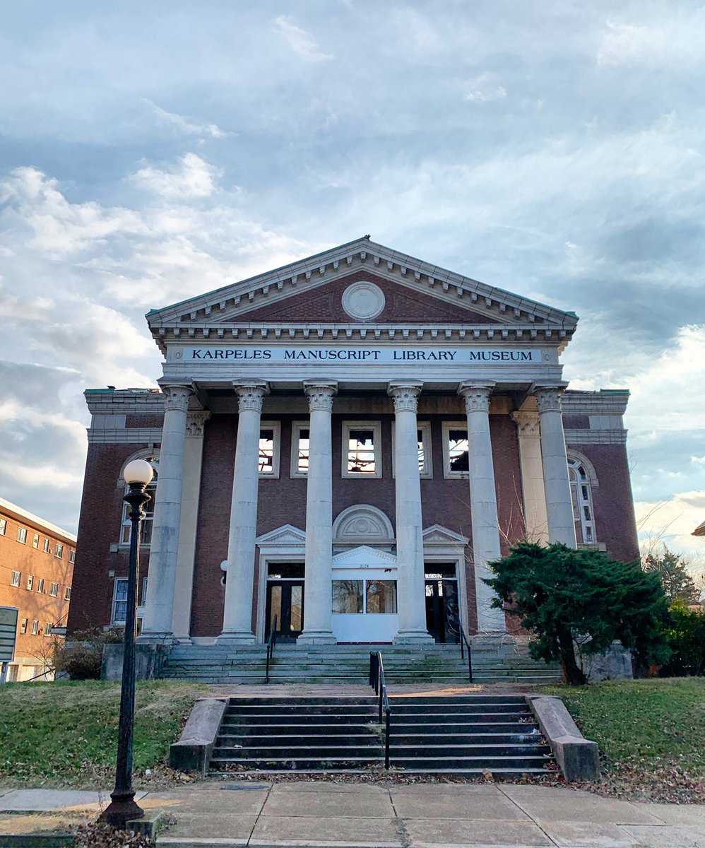 WhatIfSTL's tweet photo. Down from the Magic Chef mansion in @ComptonHeights, what if 3524 Russell Blvd., the former Karpeles Manuscript Library Museum that was devastated by a fire in 2019, was restored as a concert hall and archive library? #whatifstl https://t.co/FMx44X9cs8