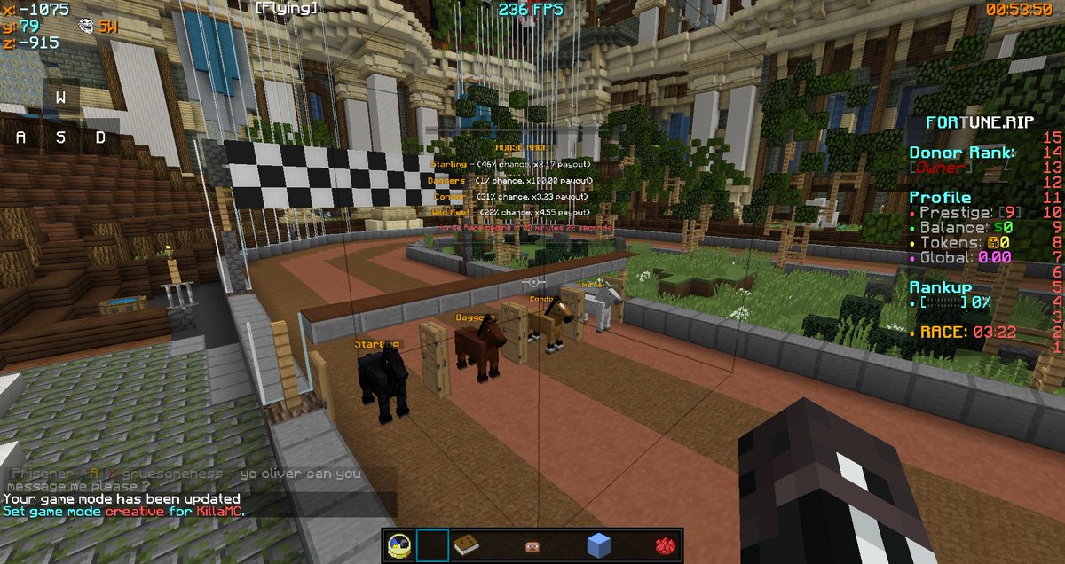 KillaMCOfficial's tweet photo. Season Two of @FortunePrison is live! We haven't put out any ads yet. Come play and be a part of the community early on!

Bet on the Horses at /warp horserace! Races start every 10 Minutes! 🐴🏁 https://t.co/pFxGAjRPk6