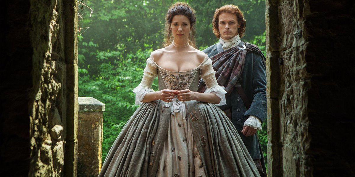 The wedding dress is a really interesting case. For the show, it was decided that this should be a French court gown. There are some inaccuracies in the cut and construction, but you can really see how this was used to make sth very different from the other costumes on the show.