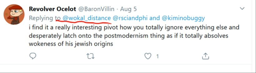 10/This is what  @ConceptualJames is talking about. This sort of noxious, evil, and antisemitic work is common in academia, goes public, and then people think everything (even postmodernism) is a jewish conspiracy csuse even the professors said so, and Jews like me get blamed.
