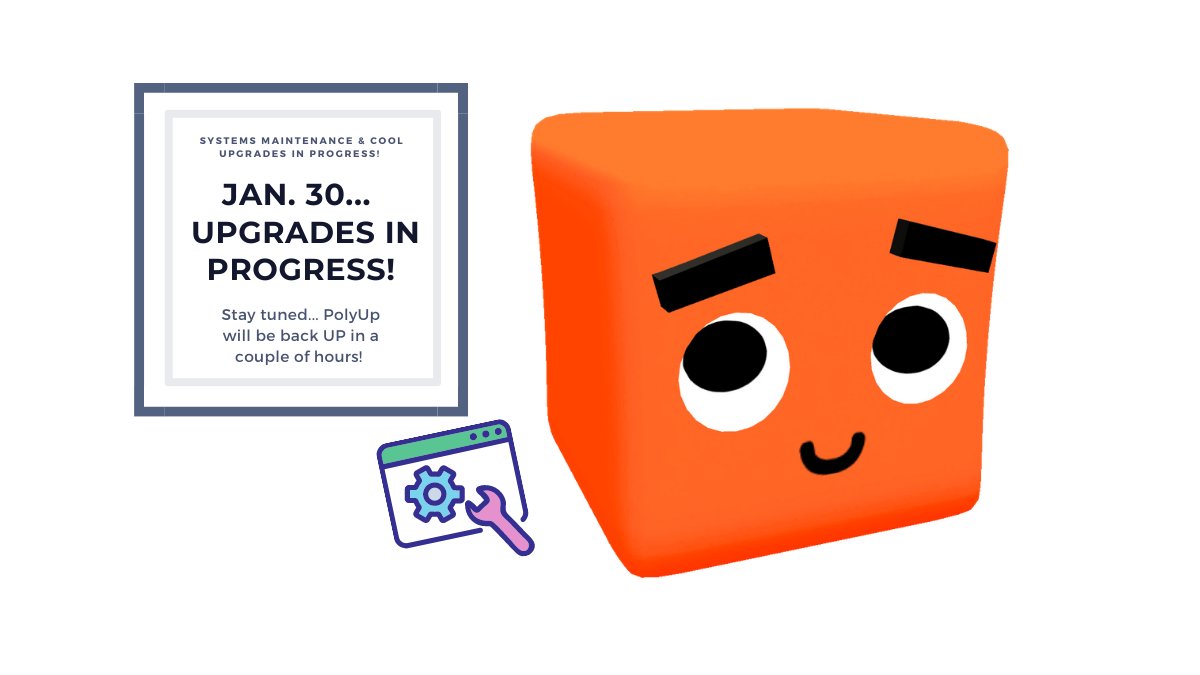 letsmod_ai's tweet image. We're upgrading and movin' on UP! #Polymachines & PolyUp will be back & even better in a couple of hours! Stay tuned....!
#mathchat #codewithmath