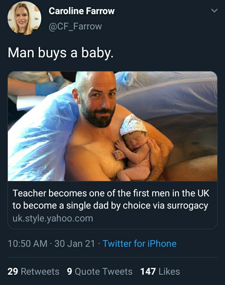 Today on "what are GCs mad about today"It's surrogacy. Again.Of all the things they feel personally victimized by, this is definitely the weirdest to me.