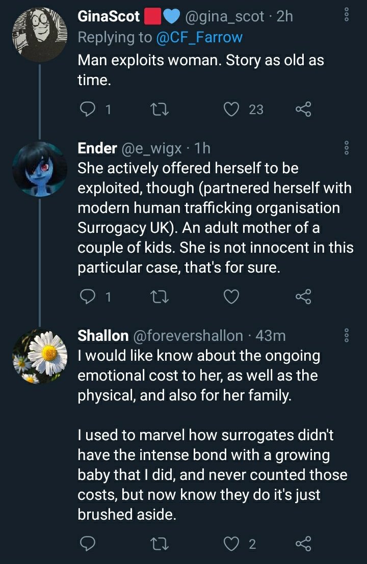 Today on "what are GCs mad about today"It's surrogacy. Again.Of all the things they feel personally victimized by, this is definitely the weirdest to me.