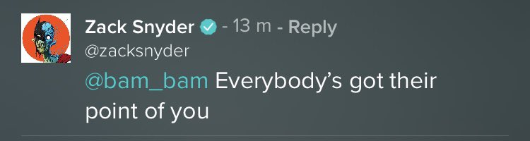 A certain point of view.