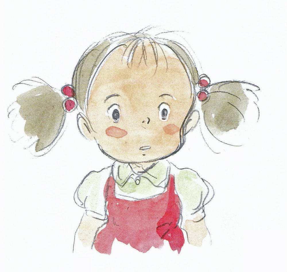 How design choices like height and face shape weigh is all about the surrounding characters and environment. Their age is easier to specify by comparison.Satsuki (11), Mei (4)— drawings by Miyazaki
