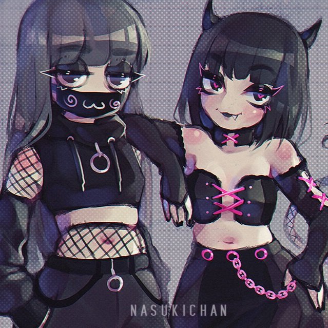 NasukiChan's tweet photo. Goth  
#oc #illustration  
https://t.co/2aJH5HVkws https://t.co/BT2aMNGOts
