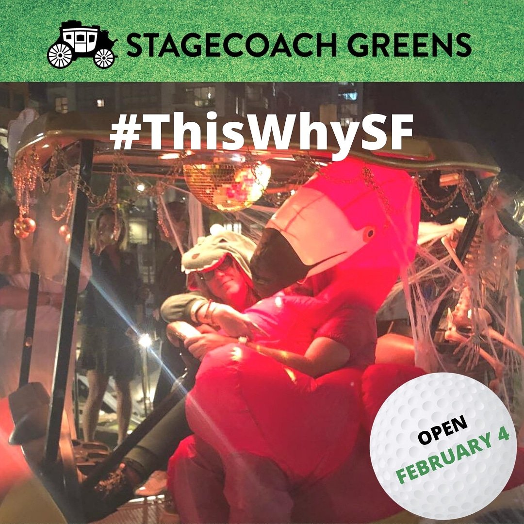 We ❤ SF with all your talent, creativity and weirdness! Psyched to see what you all bring next when we reopen next Thursday by ressie only.  Tix and tee times available now on our site and app.
#ThisWhySF
#SanFrancisco 
#SF
#SFartists 
#MiniGolf
#WeirdSF