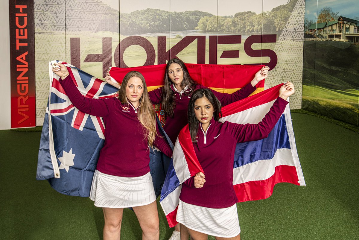 HokiesWGolf's tweet photo. Felt cute...NOT going to delete later 🥰🇦🇺🇪🇸🇹🇭

#Hokies 🦃⛳️ https://t.co/ZNxaqn54M0