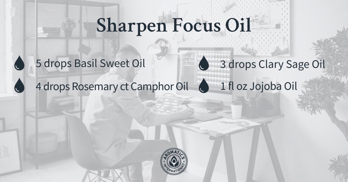 Focus your attention so you can study or complete projects quickly with this oil blend!

Click here for the recipe: l8r.it/tOxT

#aromatherapy #essentialoil #wellness #natural