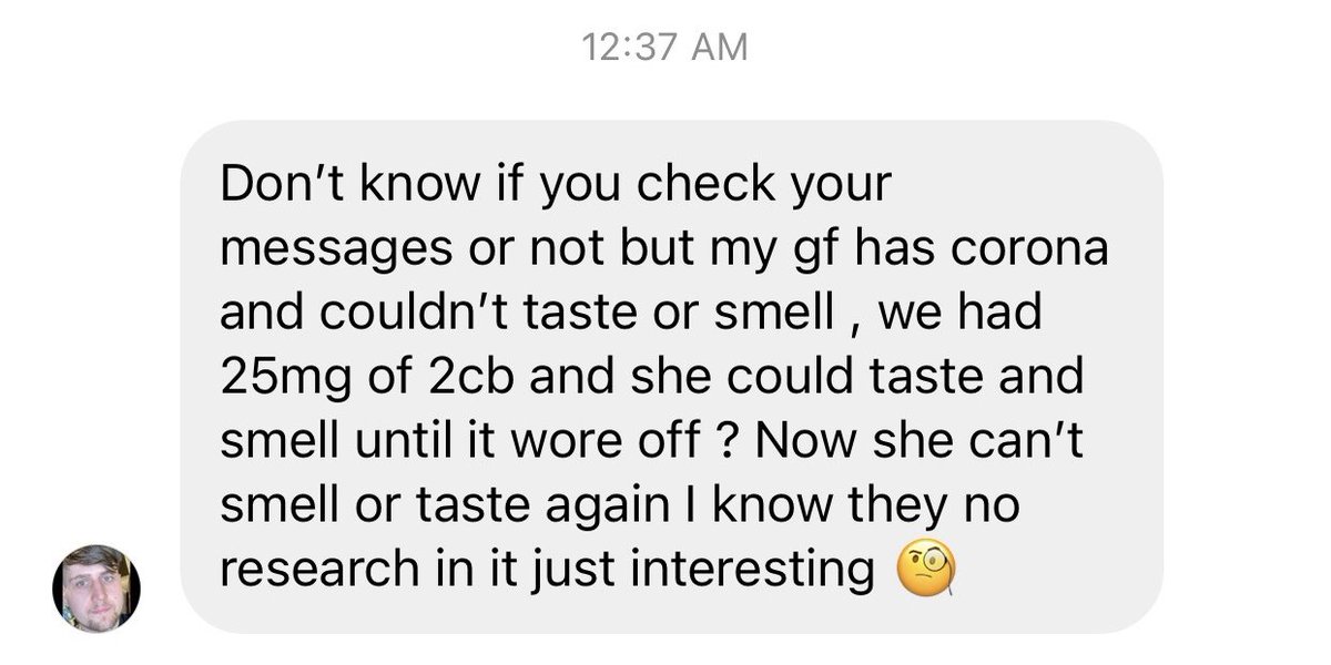 An anecdotal report of 2C-B temporarily reversing COVID-associated anosmia and ageusia