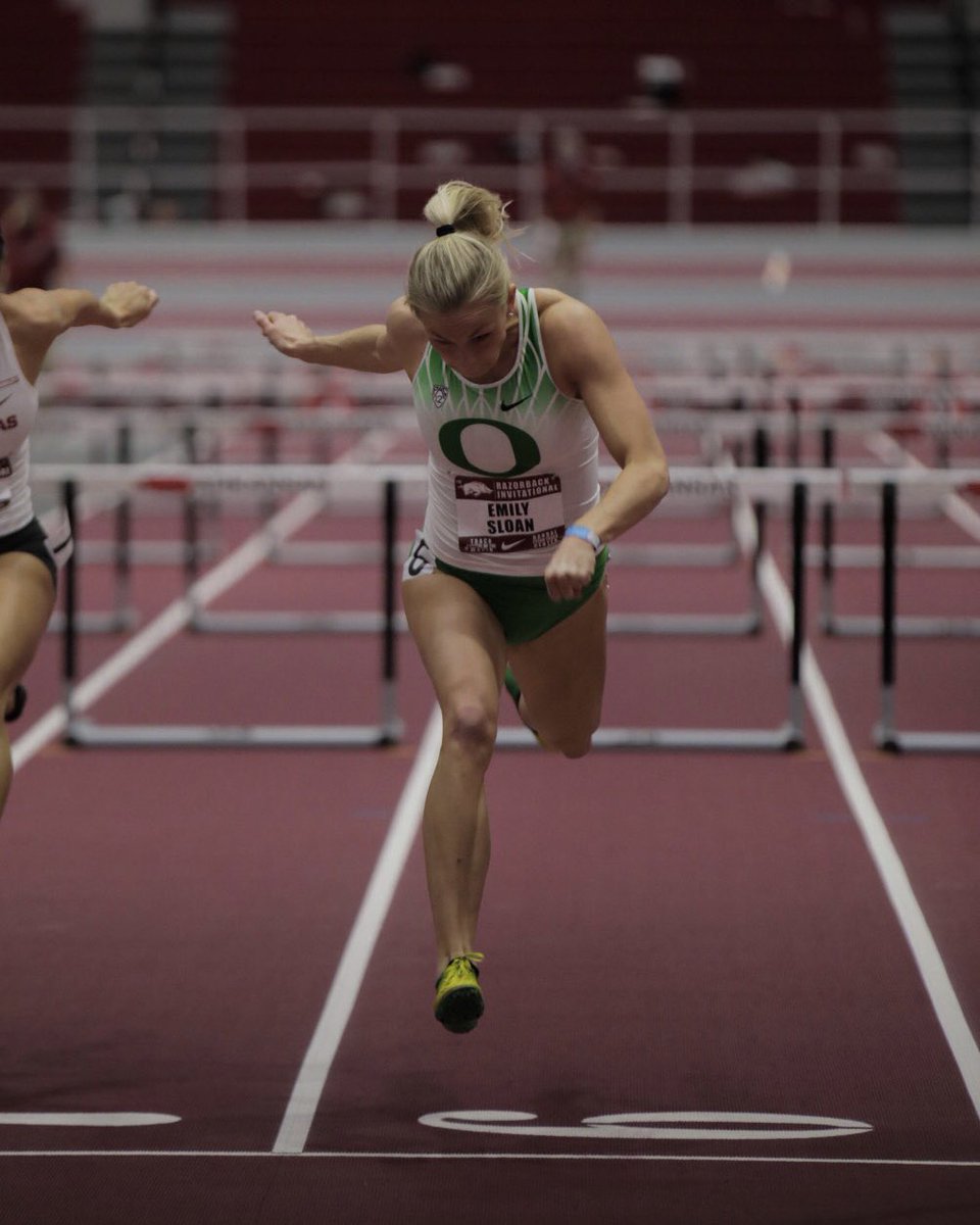 oregontf (@oregontf) on Twitter photo Personal best (8.16) and runner-up finish for Emily Sloan in the 60m hurdles, currently ranked top 🔟 nationally.
#GoDucks | <a href="/Emcsloan/">Emily Sloan</a> Personal best (8.16) and runner-up finish for Emily Sloan in the 60m hurdles, currently ranked top 🔟 nationally.
#GoDucks | <a href="/Emcsloan/">Emily Sloan</a>