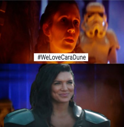 Jeremy5IsAlive's tweet photo. #WeLoveCaraDune #WeLoveGinaCarano @Drunk3P0 @thattugglife @mynerdyhome @thatstarwarsgrl https://t.co/eXQhQJ9MKF
