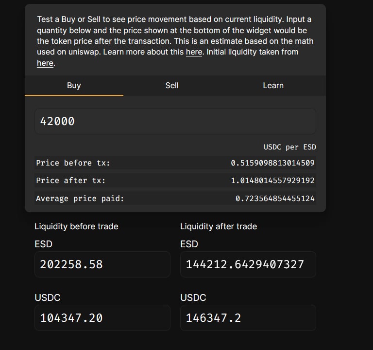 10/ .. instead of making 500x or greater like people who were early in  $ESD and  $DSD. This tool below is for  $ESD but if you use the same formula for  $DAIQ you will see that we only need $42,000 of buy pressure with no sells to hit expansion.Yes, that is literally it.