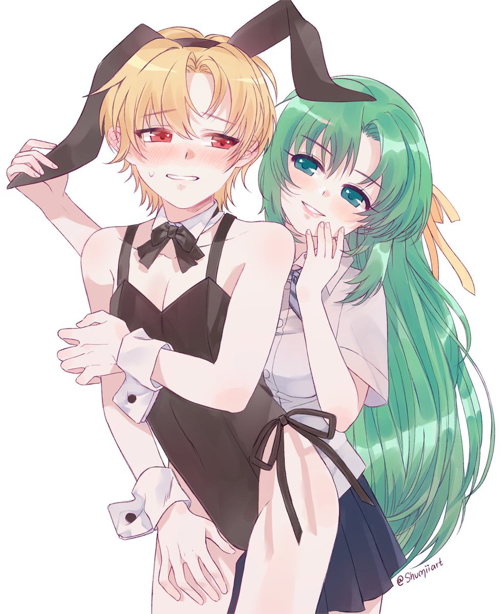 Shii S Sotsu Return Shion Is So Happy To Play With Her Little Embarrassed Bunny Satoshi Isn T He Super Cute A Lovely Shiisato Commission I Received From Shumiiart Thank